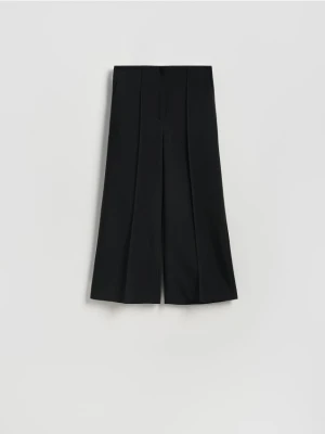 Reserved - Spodnie culotte z kantem - czarny