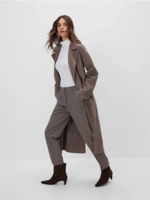 Reserved - Spodnie cygaretki w kratę - wielobarwny