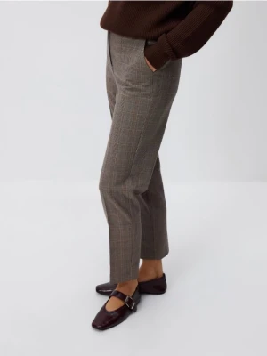 Reserved - Spodnie cygaretki w kratę - wielobarwny