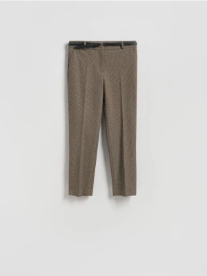 Reserved - Spodnie cygaretki z paskiem - wielobarwny