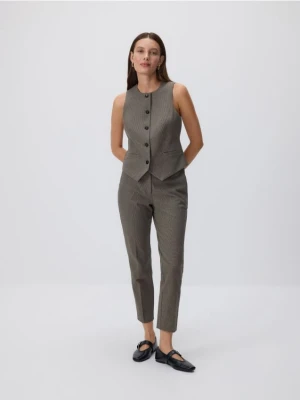 Reserved - Spodnie cygaretki z paskiem - wielobarwny