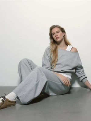 Reserved - Spodnie dresowe barrel - jasnoszary