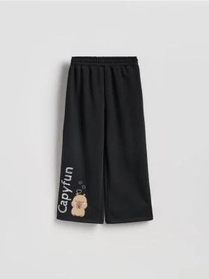 Reserved - Spodnie dresowe CapyFun - czarny