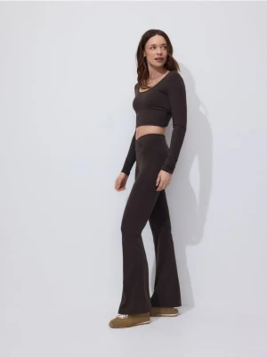 Reserved - Spodnie dresowe - ciemnobrązowy