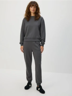 Reserved - Spodnie dresowe jogger z bawełną - ciemnoszary
