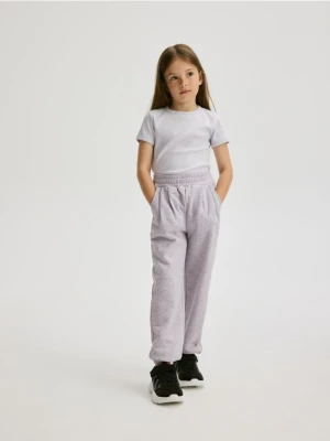 Reserved - Spodnie dresowe - lawendowy