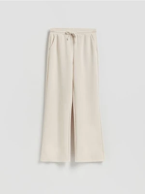 Reserved - Spodnie dresowe long leg - beżowy
