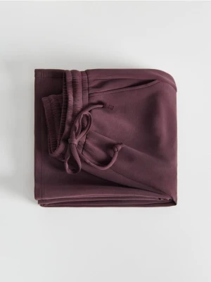 Reserved - Spodnie dresowe long leg - ciemnofioletowy