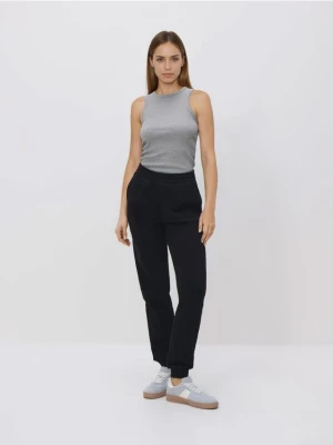 Reserved - Spodnie dresowe long leg - czarny