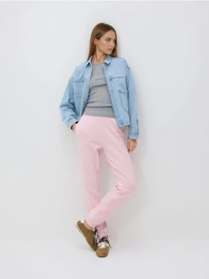 Reserved - Spodnie dresowe long leg - pastelowy róż