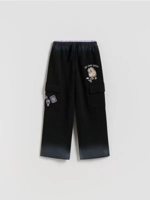 Reserved - Spodnie dresowe Pusheen - czarny