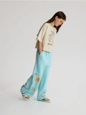 Reserved - Spodnie dresowe Pusheen - jasnoturkusowy