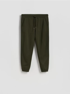 Reserved - Spodnie dresowe regular fit - ciemnozielony