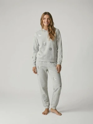 Reserved - Spodnie dresowe z aplikacjami - ciemnoszary