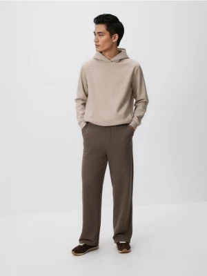 Reserved - Spodnie dresowe z bawełną - brązowy