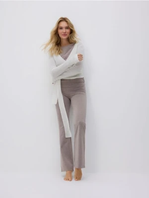 Reserved - Spodnie dresowe z bawełną - brązowy