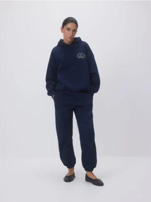 Zdjęcie produktu Reserved - Spodnie dresowe z bawełną - granatowy