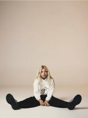 Reserved - Spodnie dresowe z kokardkami - czarny