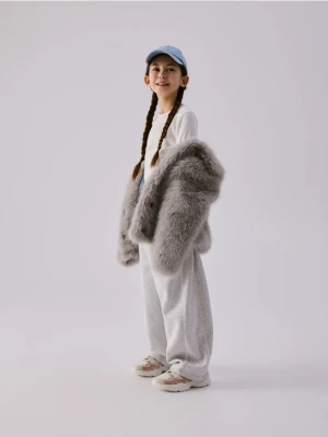 Reserved - Spodnie dresowe z ociepleniem - jasnoszary