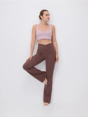 Reserved - Spodnie flare - brązowy