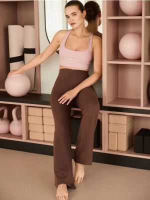 Reserved - Spodnie flare - brązowy