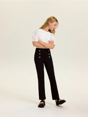 Reserved - Spodnie flare - czarny