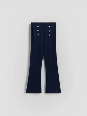 Reserved - Spodnie flare - granatowy