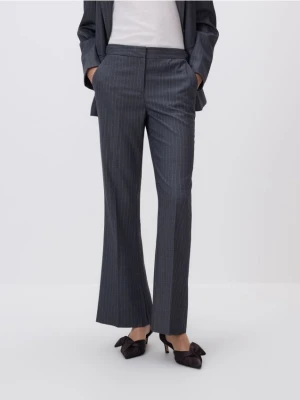 Reserved - Spodnie flare w paski - ciemnoszary