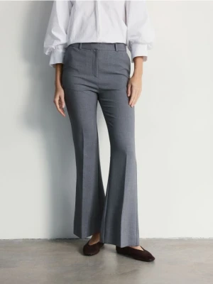 Reserved - Spodnie flare z kantem - ciemnoszary