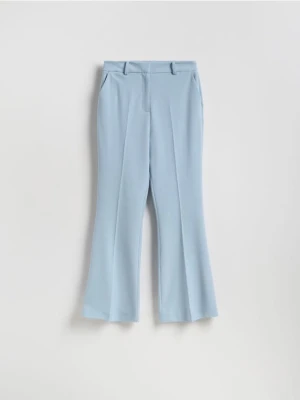 Reserved - Spodnie flare z kantem - jasnoniebieski