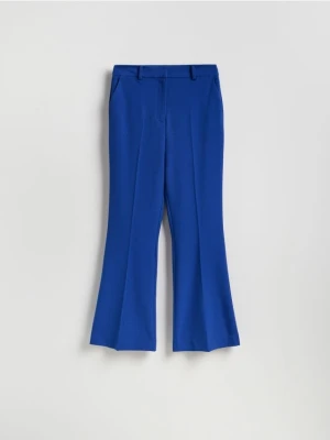 Reserved - Spodnie flare z kantem - niebieski