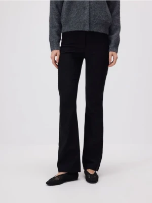 Reserved - Spodnie flare z wiskozą - czarny