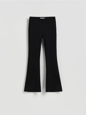 Reserved - Spodnie flare z wiskozą - czarny