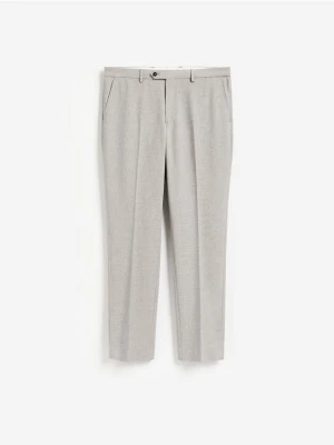 Reserved - Spodnie garniturowe slim fit - brązowy