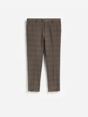 Reserved - Spodnie garniturowe slim fit - brązowy