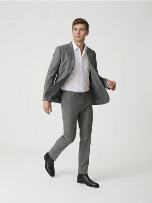 Reserved - Spodnie garniturowe slim fit - ciemnoszary
