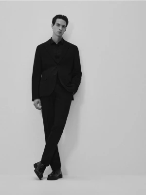 Reserved - Spodnie garniturowe slim fit - czarny