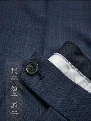 Reserved - Spodnie garniturowe slim fit - granatowy