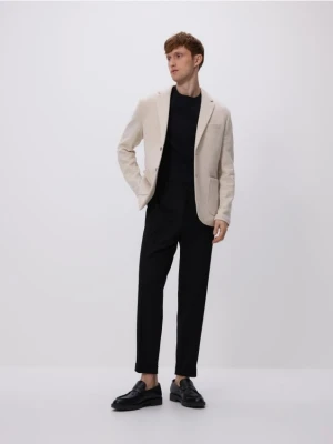 Reserved - Spodnie garniturowe z kantem - czarny