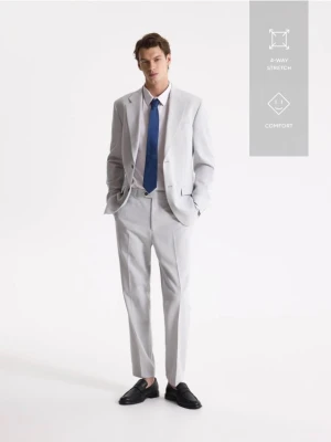 Reserved - Spodnie garniturowe z kantem - jasnoszary