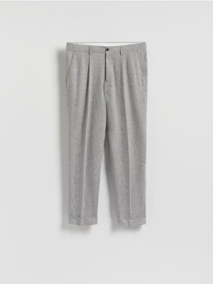 Reserved - Spodnie garniturowe z lnem - jasnoszary