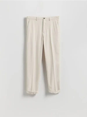 Reserved - Spodnie garniturowe z wiskozą - beżowy