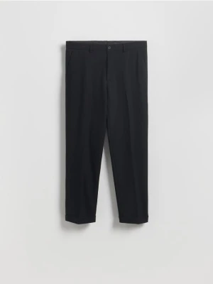 Reserved - Spodnie garniturowe z wiskozą - czarny