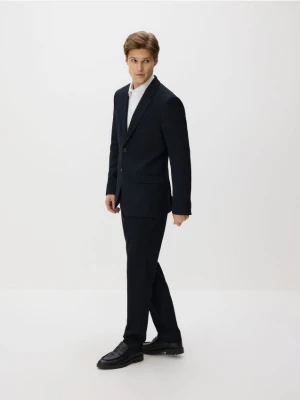 Reserved - Spodnie garniturowe z wiskozą - granatowy