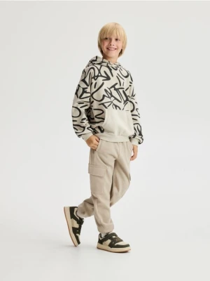 Reserved - Spodnie jogger cargo - beżowy