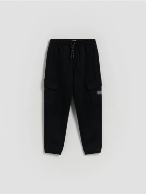 Reserved - Spodnie jogger cargo - czarny