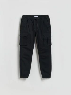 Reserved - Spodnie jogger cargo - czarny