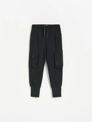 Reserved - Spodnie jogger cargo - czarny