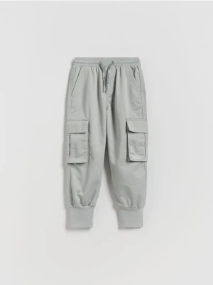 Reserved - Spodnie jogger cargo - jasnoszary