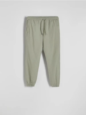 Reserved - Spodnie jogger slim - oliwkowy